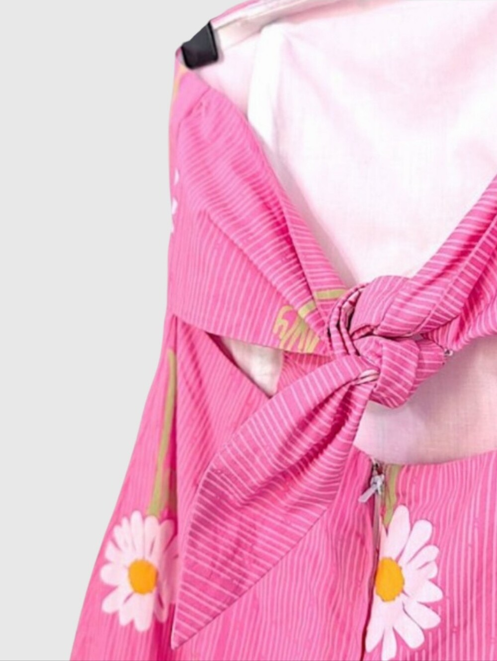 Lilly Pulitzer VTG 90s pink daisies corset strapless tie back dress 6 Elle Woods - Picture 3 of 9